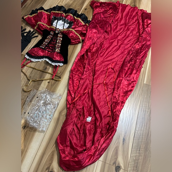 Spirit Little Red Riding Hood Corset Gloves Cape Costume Play Size M - Picture 9 of 16